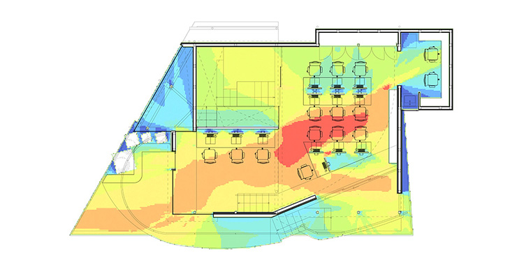 Visual connectivity analysis using space syntax - Blue Box Office 